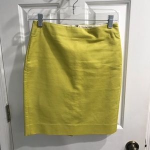 J.crew Lemon-lime Pencil Skirt